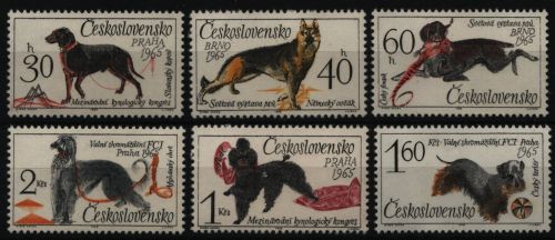 Tschechoslowakei 1965 - Mi-Nr. 1542-1547 ** - MNH - Hunde / Dogs