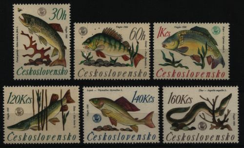 Tschechoslowakei 1966 - Mi-Nr. 1609-1614 ** - MNH - Fische / Fish