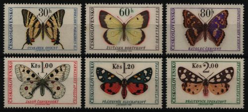 Tschechoslowakei 1966 - Mi-Nr. 1620-1625 ** - MNH - Schmetterlinge / Butterflies