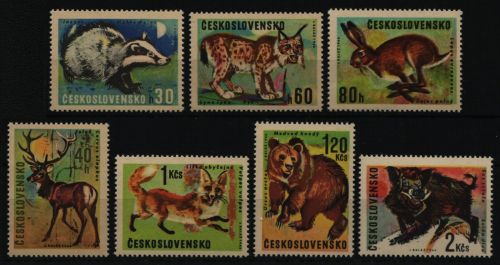 Tschechoslowakei 1966 - Mi-Nr. 1661-1667 ** - MNH - Wildtiere / Wild animals