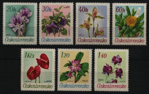 Tschechoslowakei 1967 - Mi-Nr. 1724-1730 ** - MNH - Blumen / Flowers