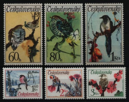 Tschechoslowakei 1972 - Mi-Nr. 2110-2115 ** - MNH - Vögel / Birds