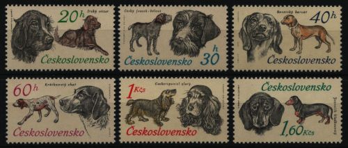 Tschechoslowakei 1973 - Mi-Nr. 2154-2159 ** - MNH - Hunde / Dogs
