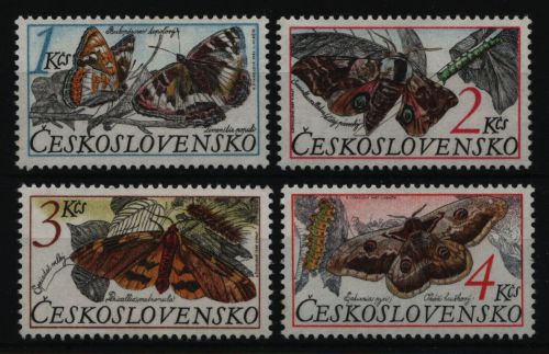 Tschechoslowakei 1987 - Mi-Nr. 2902-2905 ** - MNH - Schmetterlinge / Butterflies
