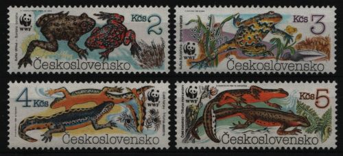 Tschechoslowakei 1989 - Mi-Nr. 3007-3010 ** - MNH - Amphibien / Amphibians