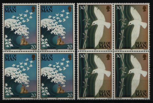 Isle of Man 1995 - Mi-Nr. 627-628 ** - MNH - Viererblock - Vögel / Birds