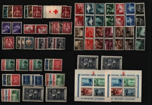 Kroatien ** - MNH - Lot aus 1941-1943 - Mängel / Faults