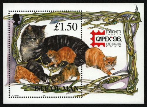 Isle of Man 1996 - Mi-Nr. Block 25 I ** - MNH - Katzen / Cats