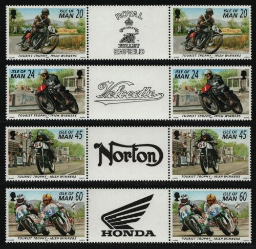 Isle of Man 1996 - Mi-Nr. 679-682 I ** - MNH - Stegpaare - Motorräder