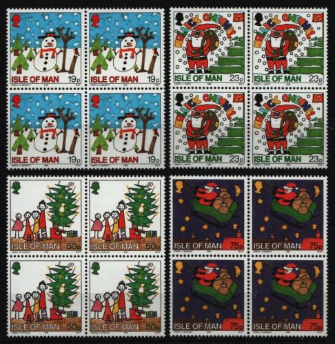 Isle of Man 1996 - Mi-Nr. 701-704 ** - MNH - Viererblock - Weihnachten / X-mas
