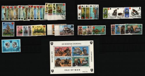 Isle of Man - Lot ex Jahr 1973-1974 - gest / used - Bitte lesen / please read