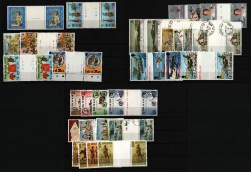 Isle of Man - Lot ex Jahr 1975-1978 - gest / used - Stegpaare - Bitte lesen