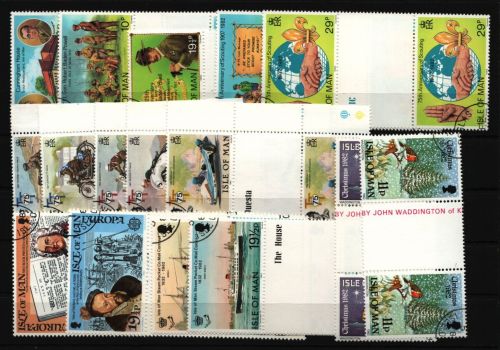 Isle of Man - Lot ex Jahr 1982 - gest / used - Stegpaare - Bitte lesen