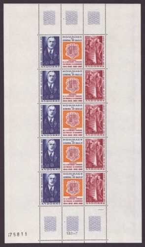 Andorra französisch 1972 - Mi-Nr. 245-246 ** - MNH - Mängel / Faults