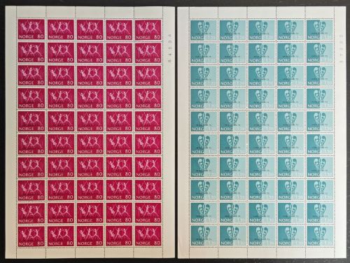 Norwegen 1972 - Mi-Nr. 647-648 ** - MNH - Mängel / Faults