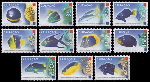 Curacao 2011 - Mi-Nr. 3-13 ** - MNH - ohne "A-Nummern" - Fische / Fish