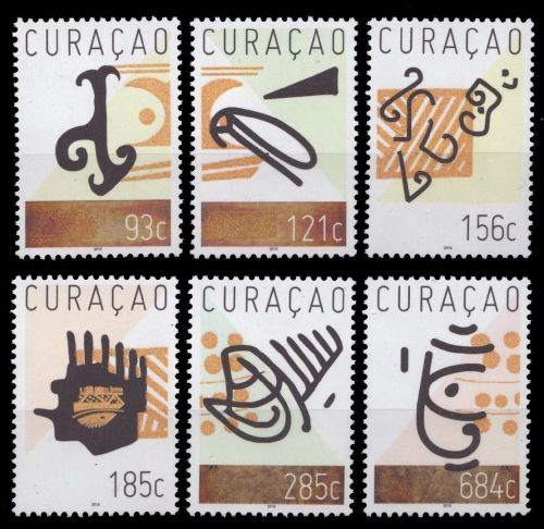 Curacao 2016 - Mi-Nr. 386-391 ** - MNH - Wandgemälde der Ureinwohner