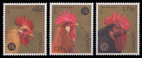 Curacao 2017 - Mi-Nr. 410-412 ** - MNH - Jahr des Hahnes