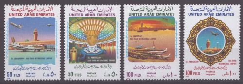 Ver. Arabische Emirate 1988 - Mi-Nr. 241-244 ** - MNH - Flughafen Abu Dhabi