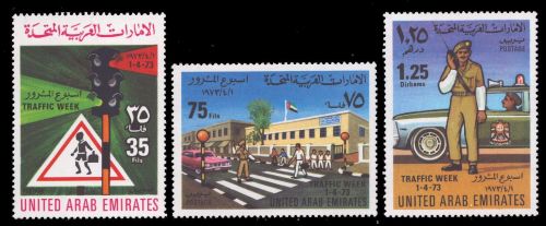 Ver. Arabische Emirate 1973 - Mi-Nr. 15-17 ** - MNH - Verkehrswoche