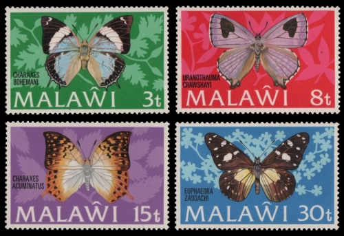 Malawi 1973 - Mi-Nr. 195-198 I ** - MNH - Schmetterlinge / Butterflies