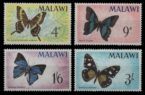 Malawi 1966 - Mi-Nr. 37-40 ** - MNH - Schmetterlinge / Butterflies