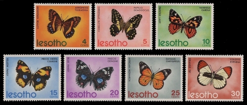 Lesotho 1973 - Mi-Nr. 140-146 ** - MNH - Schmetterling / Butterfly