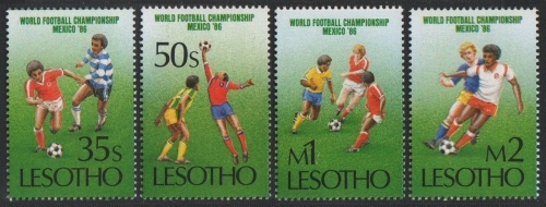 Lesotho 1986 - Mi-Nr. 565-568 ** - MNH - Fußball / Soccer