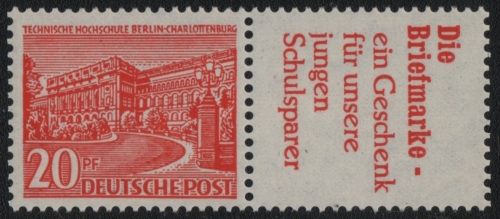 Berlin 1949 - Mi-Nr. W 17 ** - MNH - Zusammendruck