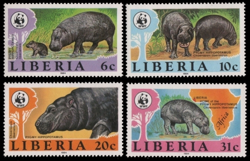 Liberia 1984 - Mi-Nr. 1315-1318 ** - MNH - Wildtiere / Wild animals