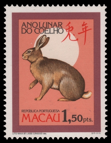 Macau 1987 - Mi-Nr. 568 A ** - MNH - Hase / Rabbit