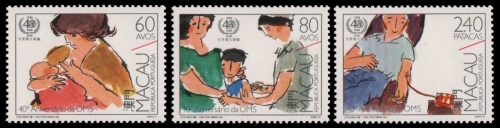 Macau 1988 - Mi-Nr. 593-595 ** - MNH - WHO