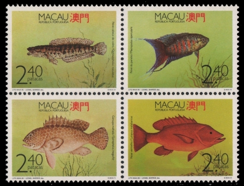 Macau 1990 - Mi-Nr. 645-648 ** - MNH - ZDR - Fische / Fish
