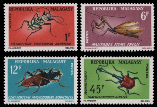 Madagaskar 1966 - Mi-Nr. 546-549 ** - MNH - Insekten / Insects