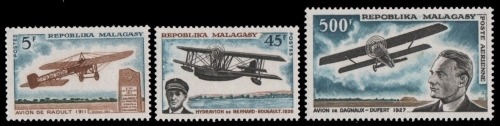 Madagaskar 1967 - Mi-Nr. 566-568 ** - MNH - Flugzeuge / Airplanes