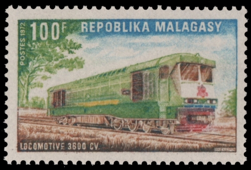Madagaskar 1972 - Mi-Nr. 656 ** - MNH - Lokomotiven / Locomotives