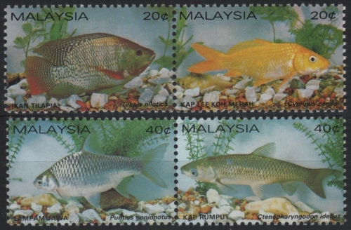 Malaysia 1983 - Mi-Nr. 258-261 A ** - MNH - Fische / Fish