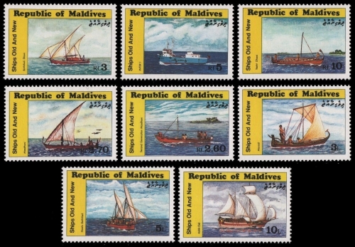 Malediven 1985 - Mi-Nr. 1120-1127 ** - MNH - Schiffe / Ships