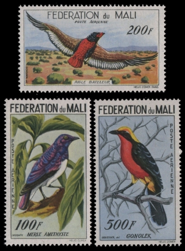 Mali 1960 - Mi-Nr. 3-5 ** - MNH - Vögel / Birds (I)