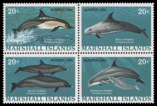 Marshall-Inseln 1984 - Mi-Nr. 19-22 ** - MNH - Delphine / Dolphins