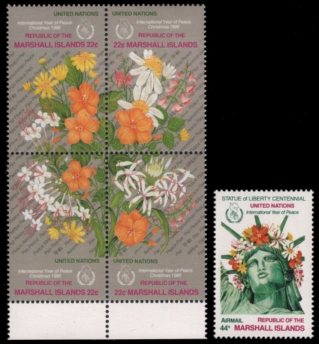 Marshall-Inseln 1986 - Mi-Nr. 96-100 ** - MNH - Blumen / Flowers
