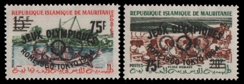Mauretanien 1962 - Mi-Nr. I-II / II ** - MNH - Olympia Tokio