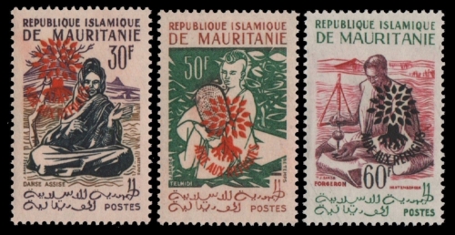Mauretanien 1962 - Mi-Nr. III-V / I ** - MNH - Int. Flüchtlingsjahr