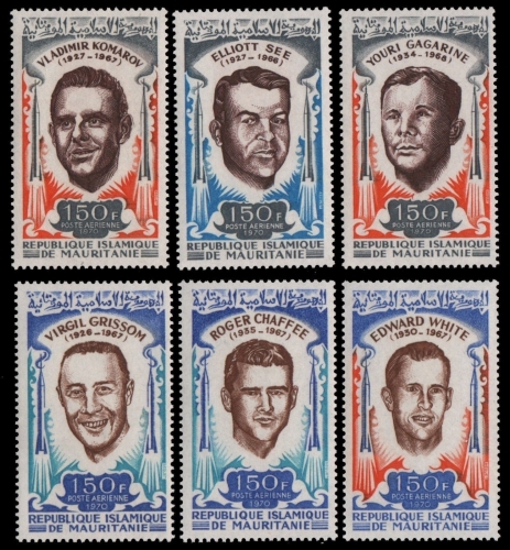 Mauretanien 1970 - Mi-Nr. 401-403 & 411-413 ** - MNH - Raumfahrt / Space