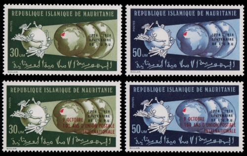 Mauretanien 1974 - Mi-Nr. 493-494 & 499-500 ** - MNH - UPU