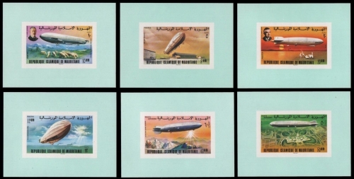 Mauretanien 1976 - Mi-Nr. 539-544 ** - MNH - Luxusblöcke - Zeppelin