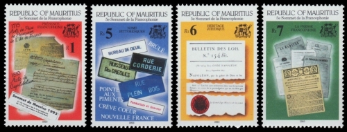 Mauritius 1993 - Mi-Nr. 765-768 ** - MNH - Gipfelkonferenz