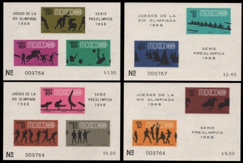 Mexiko 1968 - Mi-Nr. Block 11-14 ** - MNH - Olympia Mexiko