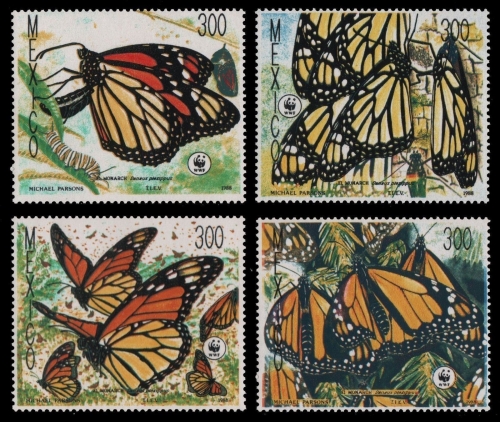 Mexiko 1988 - Mi-Nr. 2095-2098 ** - MNH - Schmetterling / Butterfly