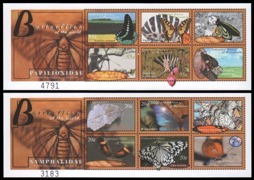 Mikronesien 2000 - Mi-Nr. 932-943 ** - MNH - Schmetterlinge / Butterfly